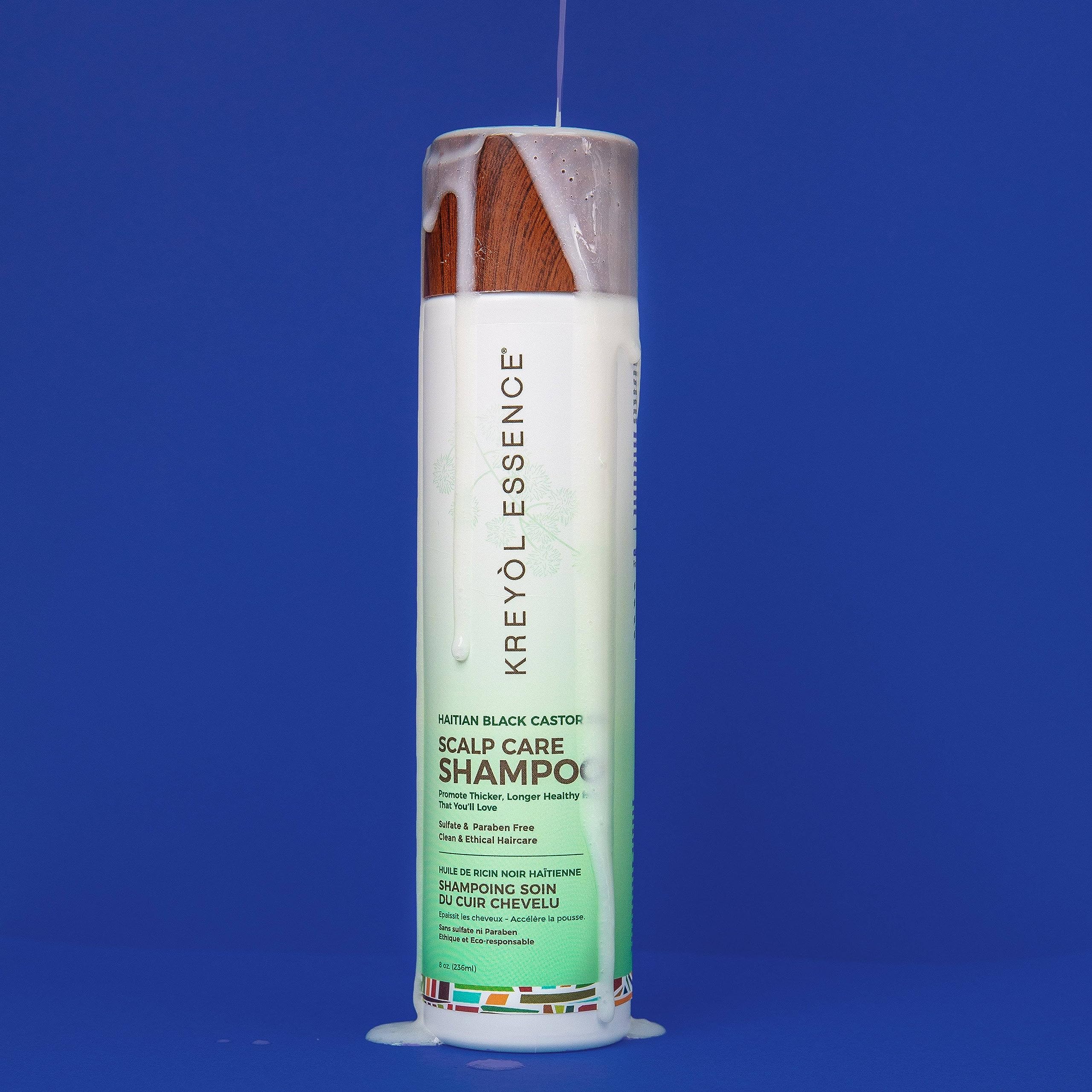 Kreyol Essence Let it Glow Shampoo application in bain-d'huile style