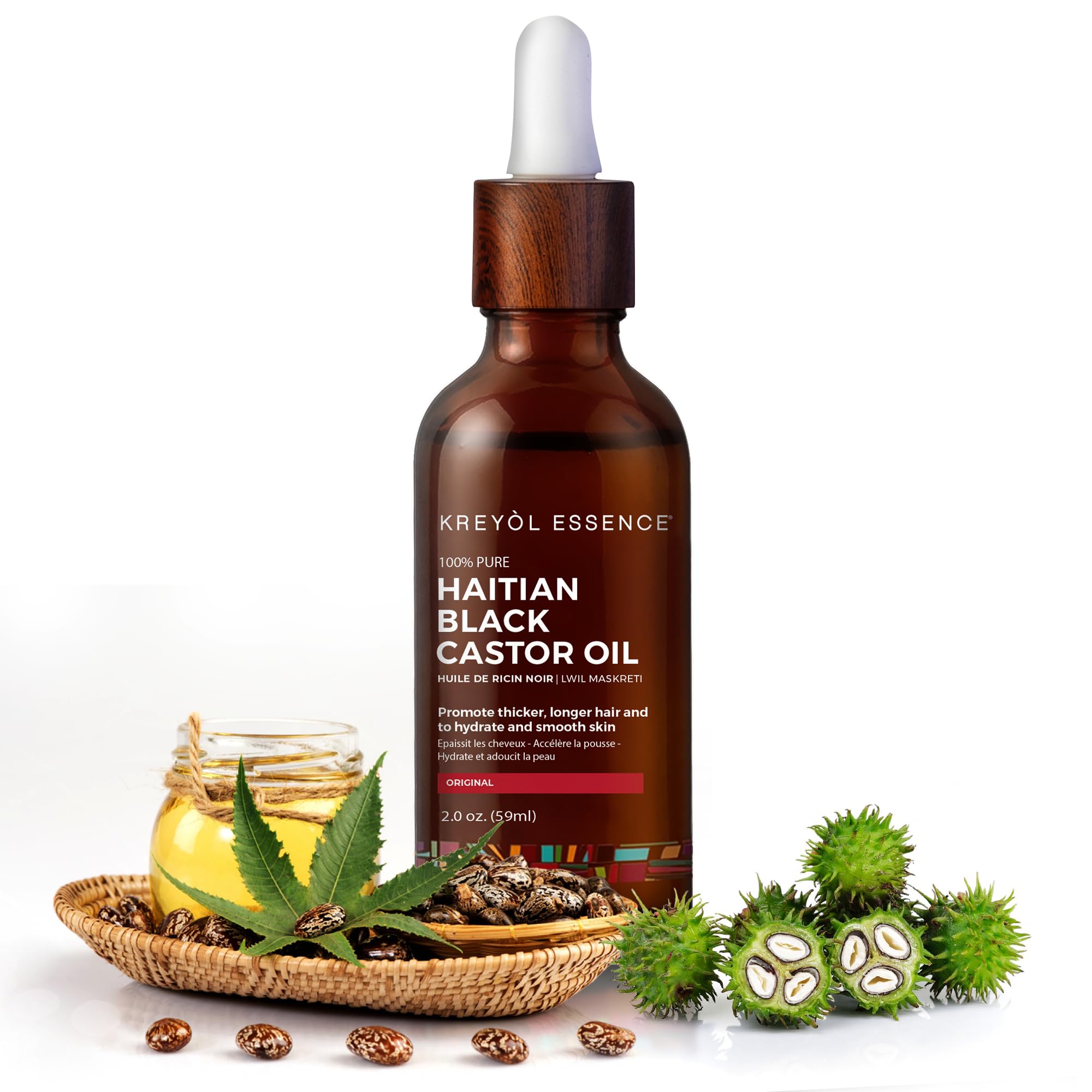 Kreyol Essence rosemary peppermint oil drops soothe dry scalp and refresh senses.