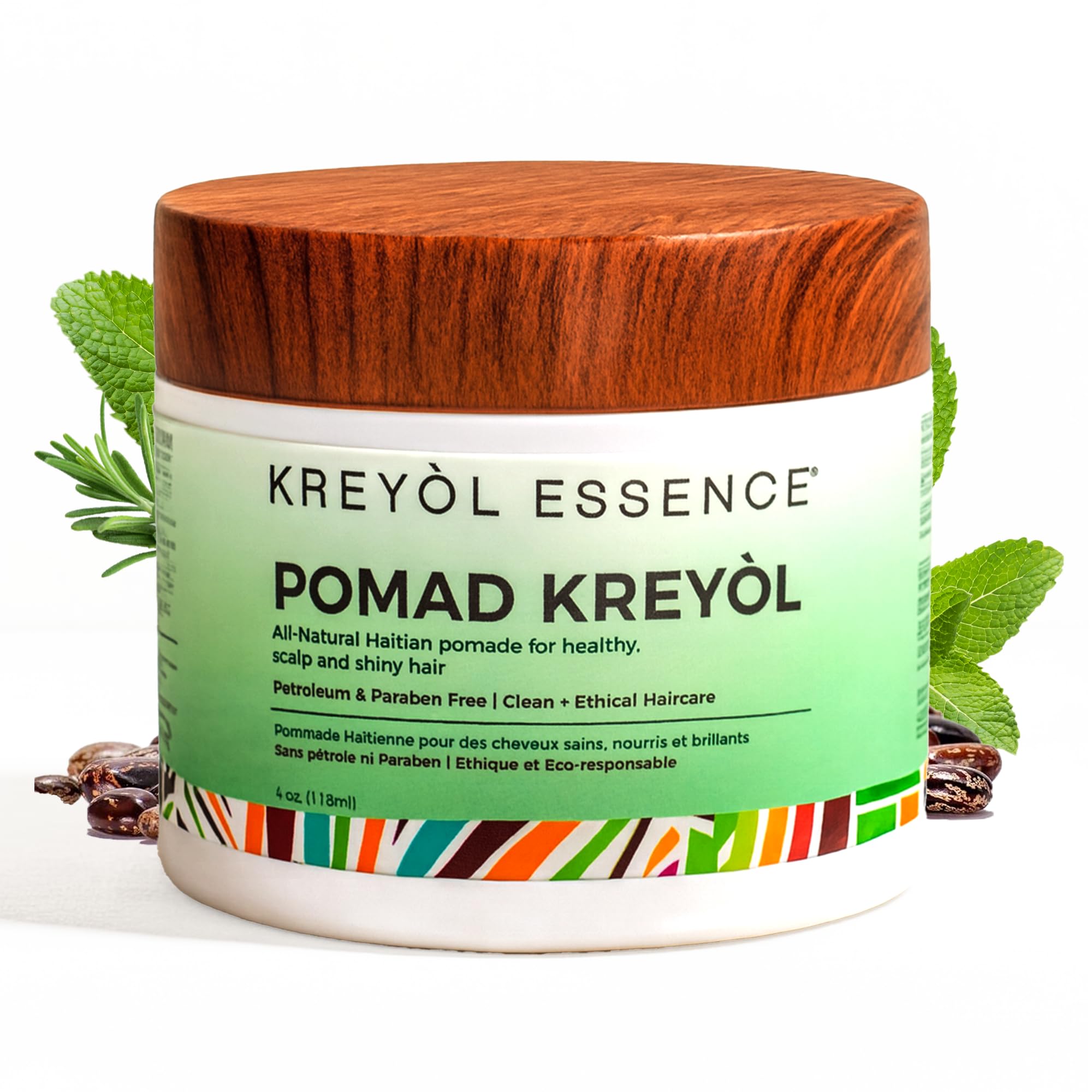 KREYÒL ESSENCE scalp care pomad detox bottle for rosemary peppermint benefits.