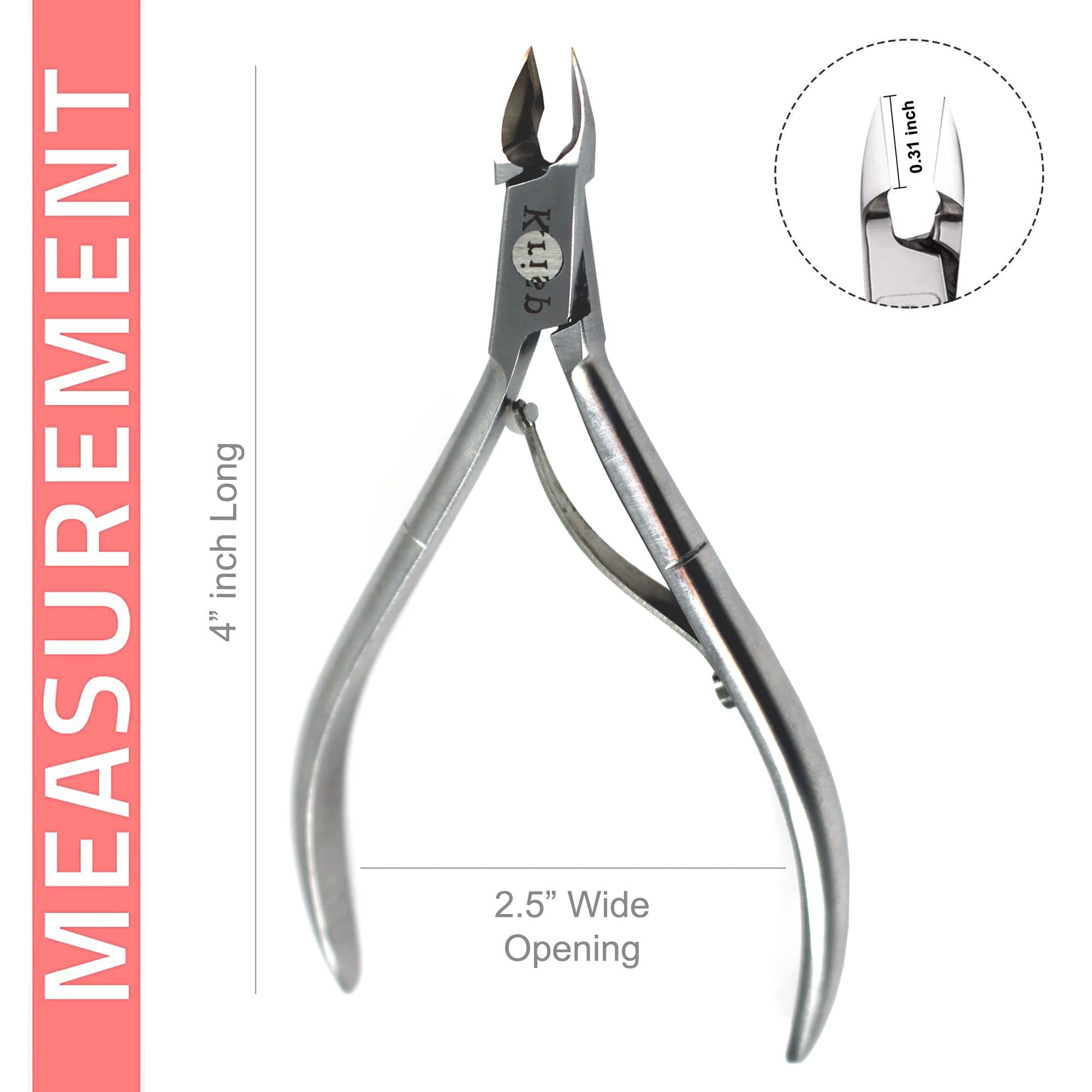 Krisp Beauty Cuticle Pusher tool angled for easier push-back and cleaning.