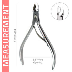 Krisp Beauty Cuticle Pusher tool angled for easier push-back and cleaning.
