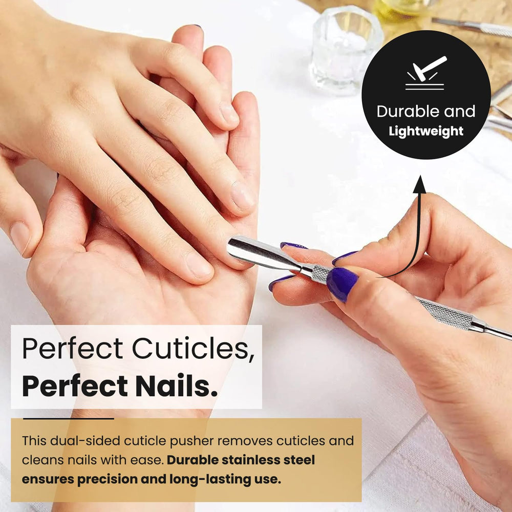 Krisp Beauty Pedicure tools in use on toenails with precise trimming.