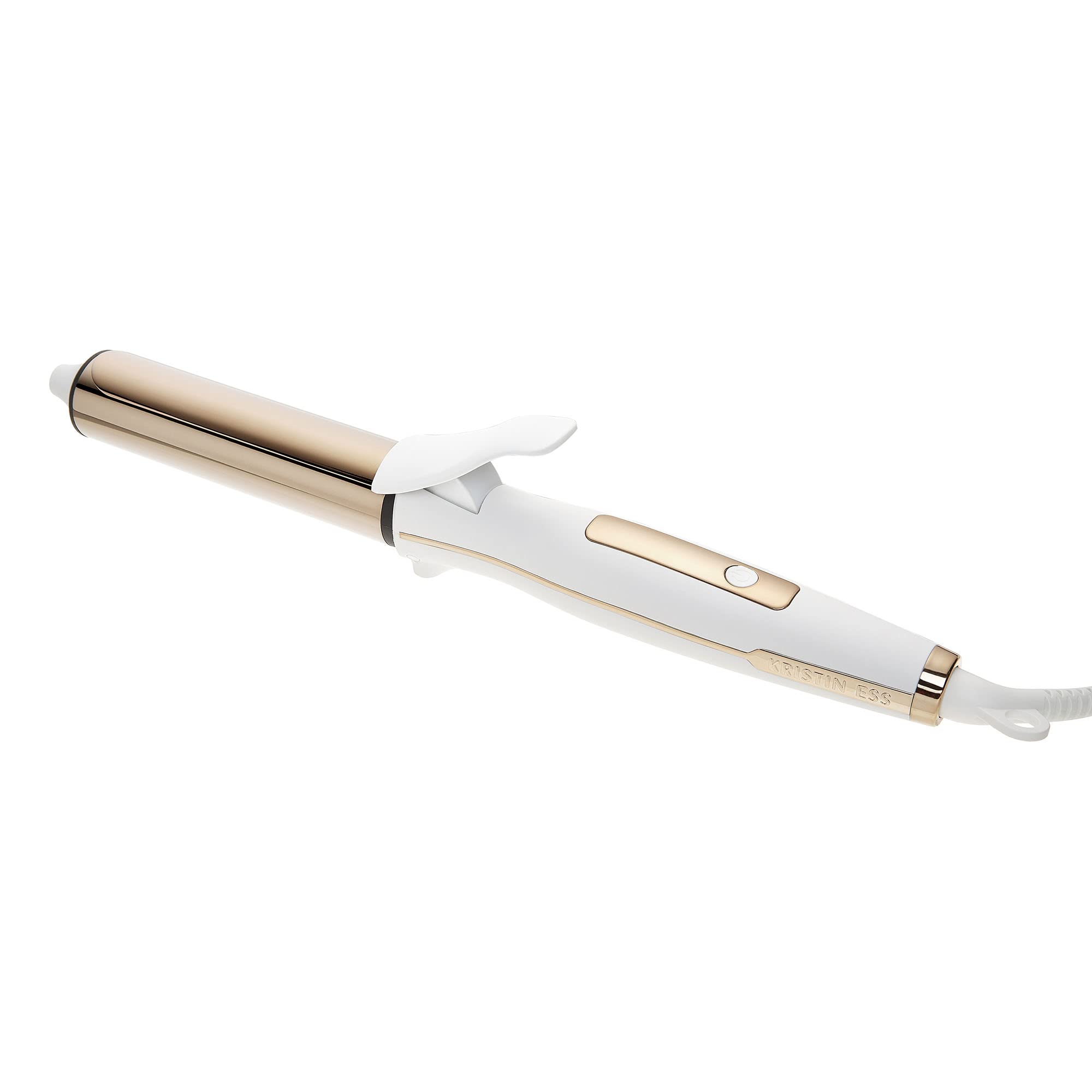 Kristin Ess Hair 1-1-4 titanium curling iron barrel for polished waves and frizz control.