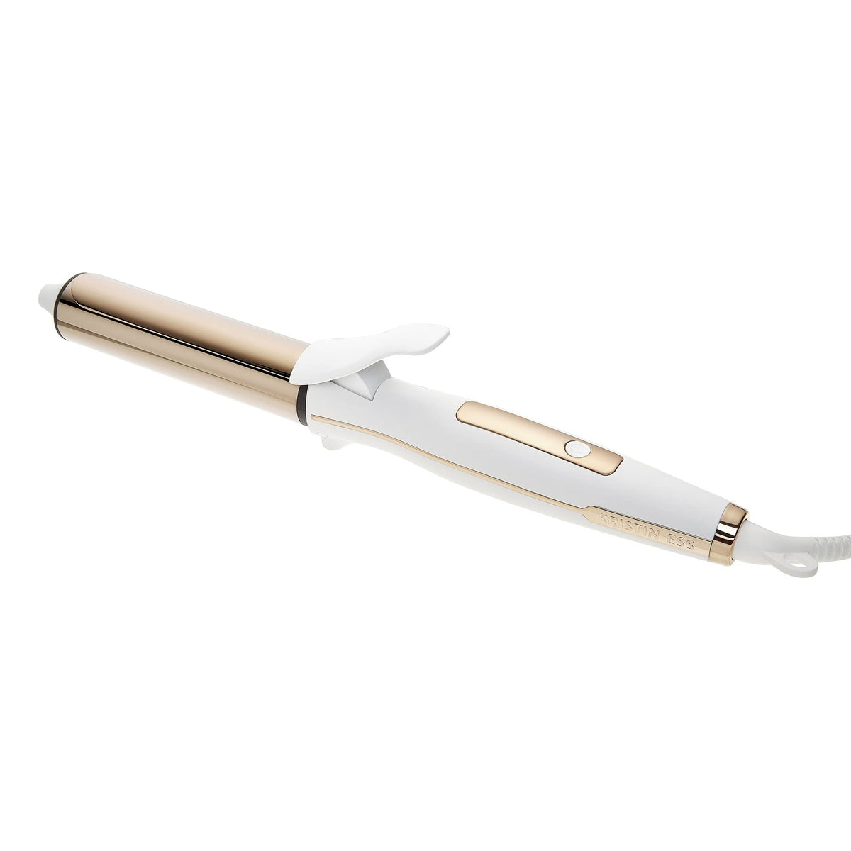 Kristin Ess Hair 1-1-4 titanium curling iron barrel for polished waves and frizz control.