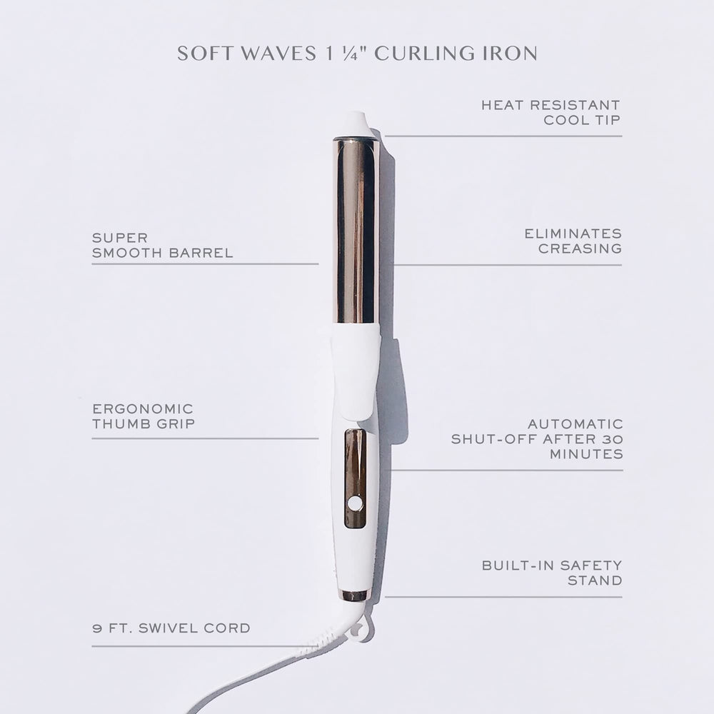 Kristin Ess Hair 1-1-4 titanium curling iron digital display enables precise temperature.