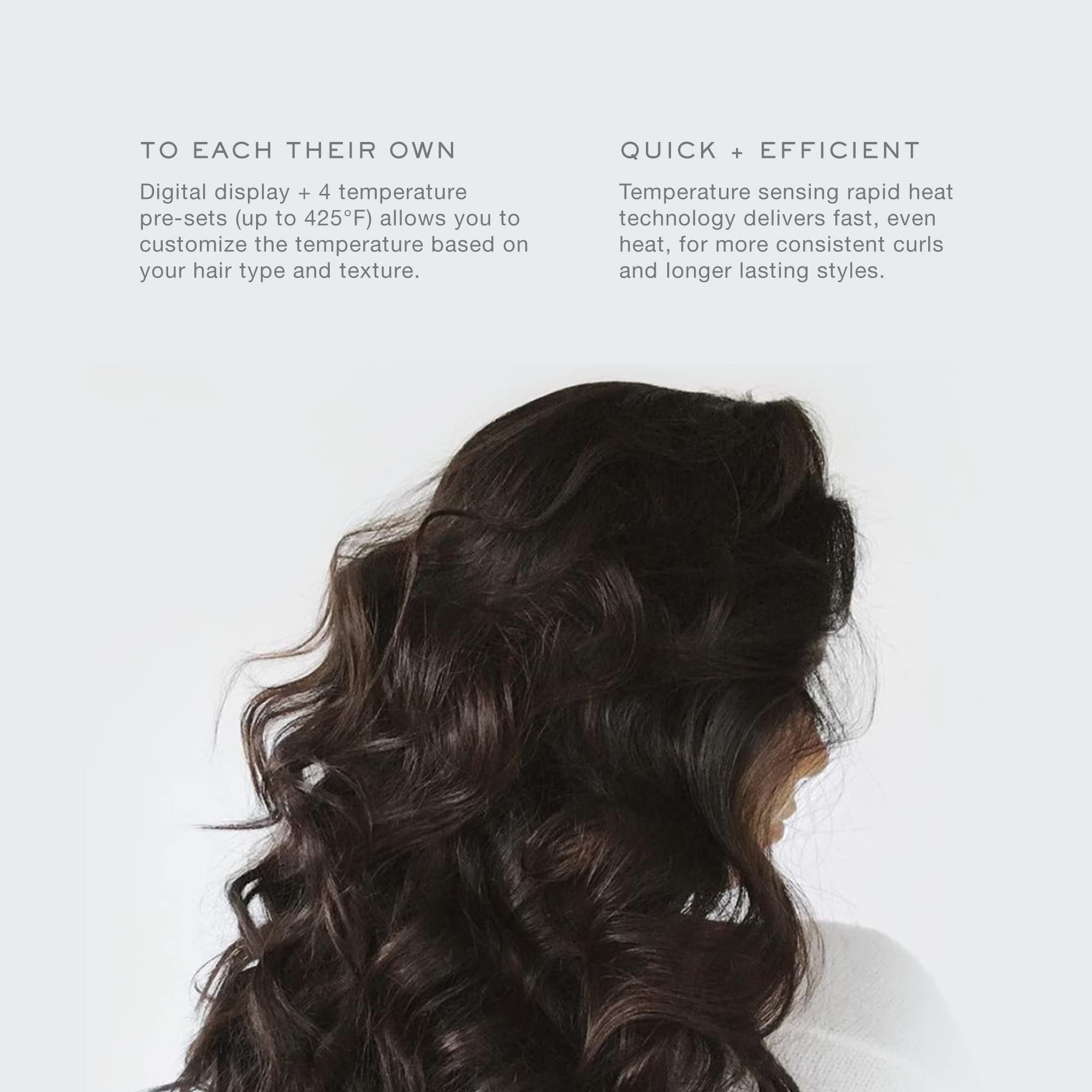 Kristin Ess Hair 1-1-4 titanium curling iron automatic shut-off enhances styling safety.
