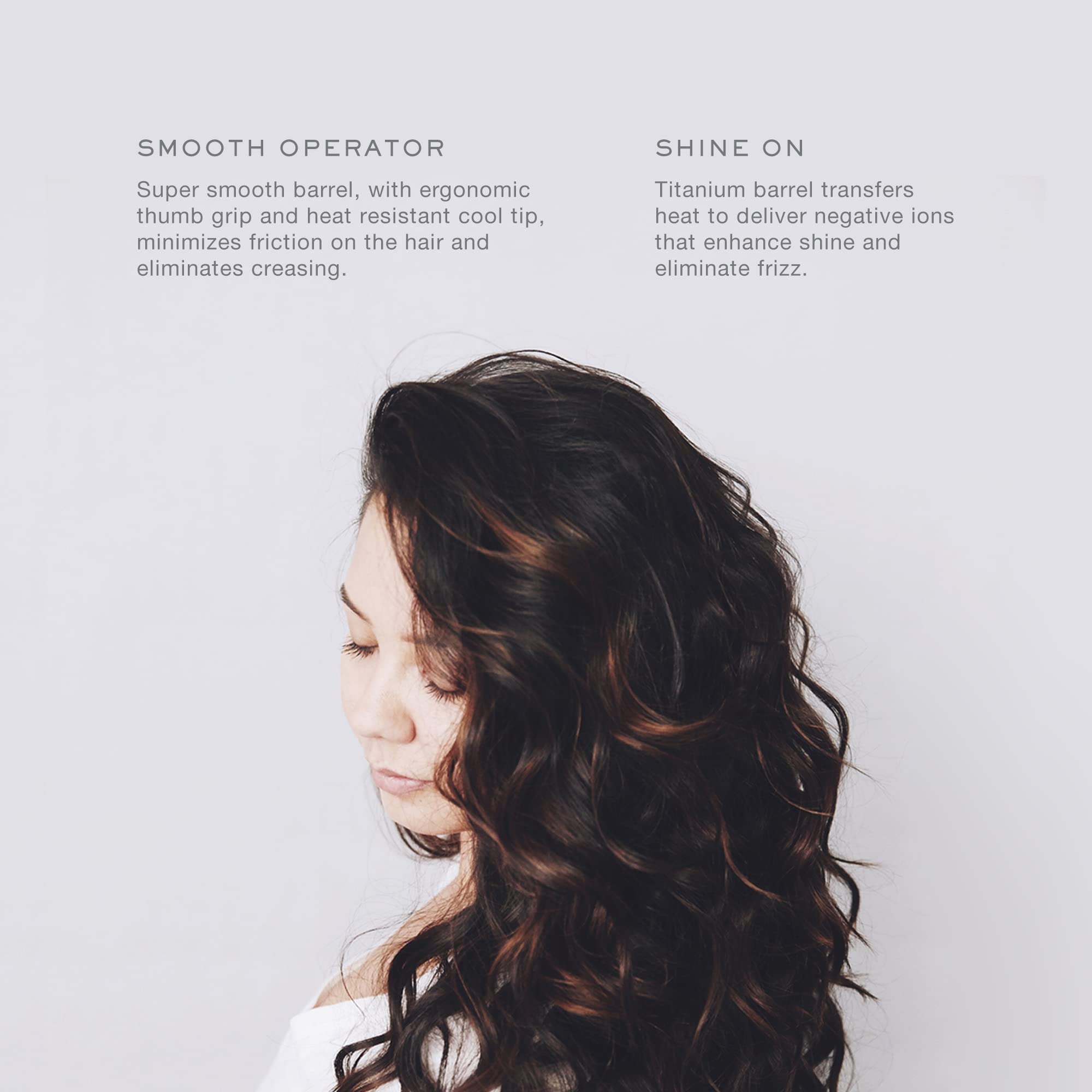 Kristin Ess Hair 1-1-4 titanium curling iron dual voltage ideal for travel.