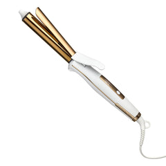 Kristin Ess 1 Inch Titanium Curling Iron creates beachy waves with glossy shine.