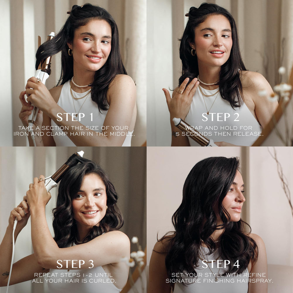Kristin Ess curling iron features auto shut-off and dual voltage for travel.