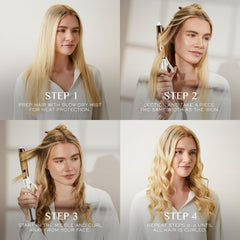Kristin Ess curling iron shapes small to medium curls for short hair.