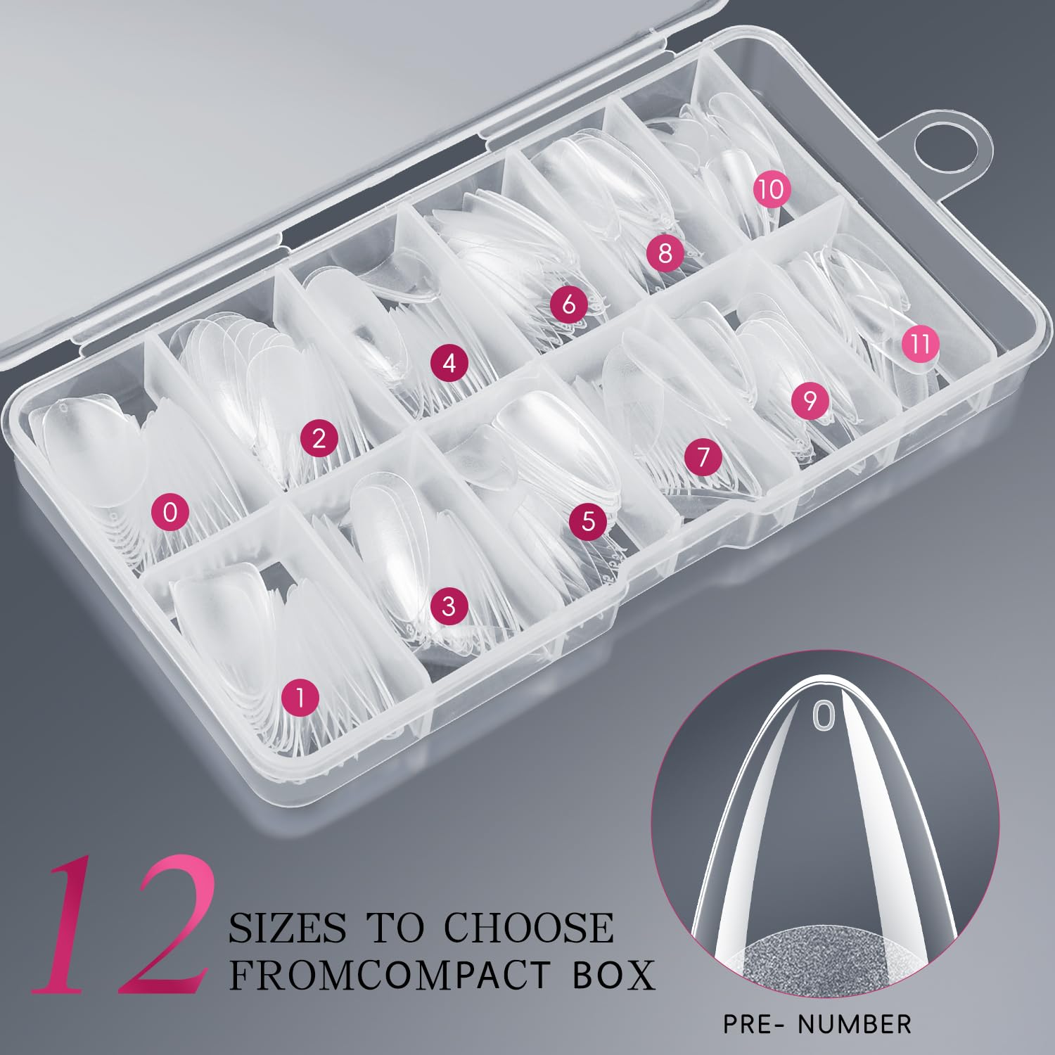 krofaue almond nail tips designed for diy and salon use