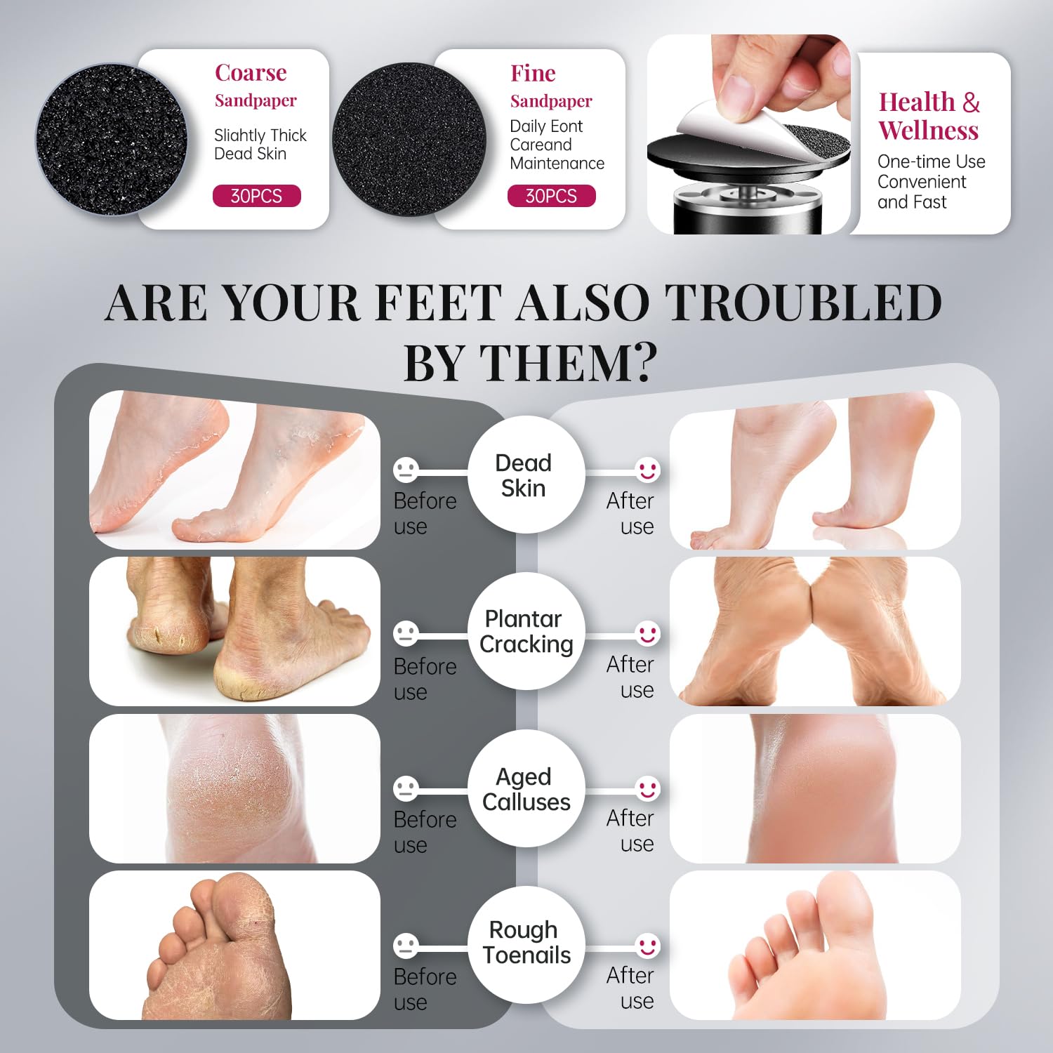 krofaue foot sander in action during a home pedicure session