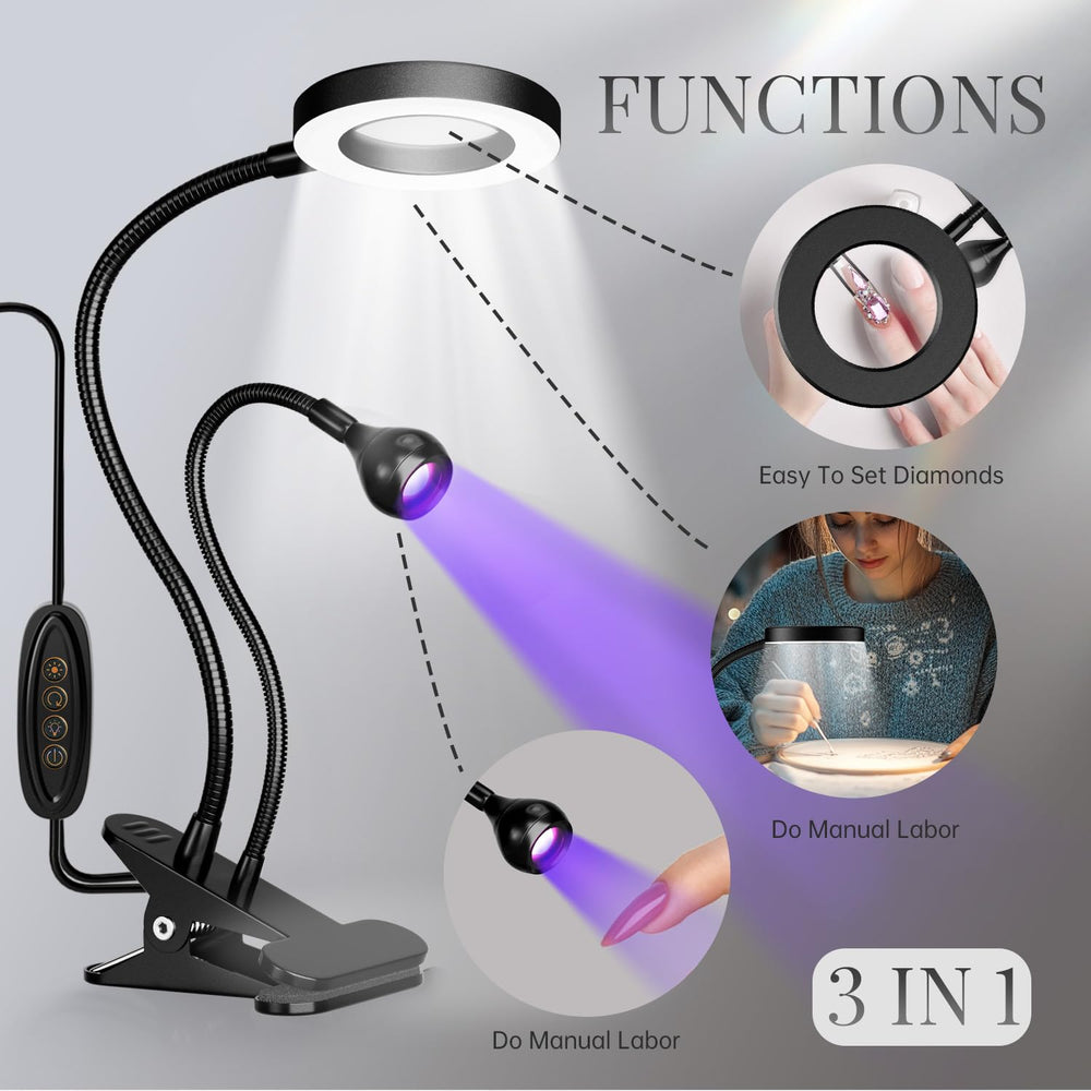 krofaue magnifier-light for precise detail during nail work
