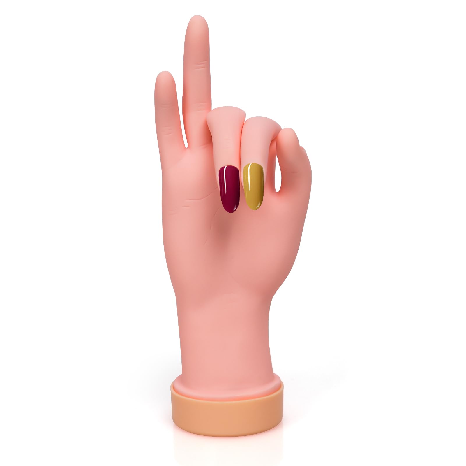 krofaue nail practice hand closeup skin-tone realism for lifelike practice sessions