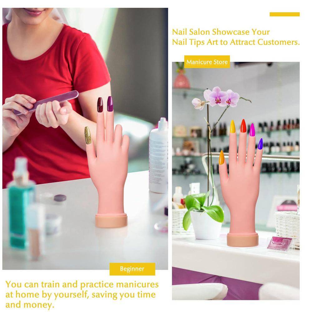krofaue nail practice hand durable rubber construction supports repeated use