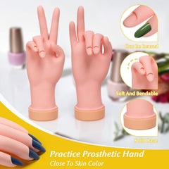 krofaue nail practice hand flexible fingers ideal for practicing precise nail art movements