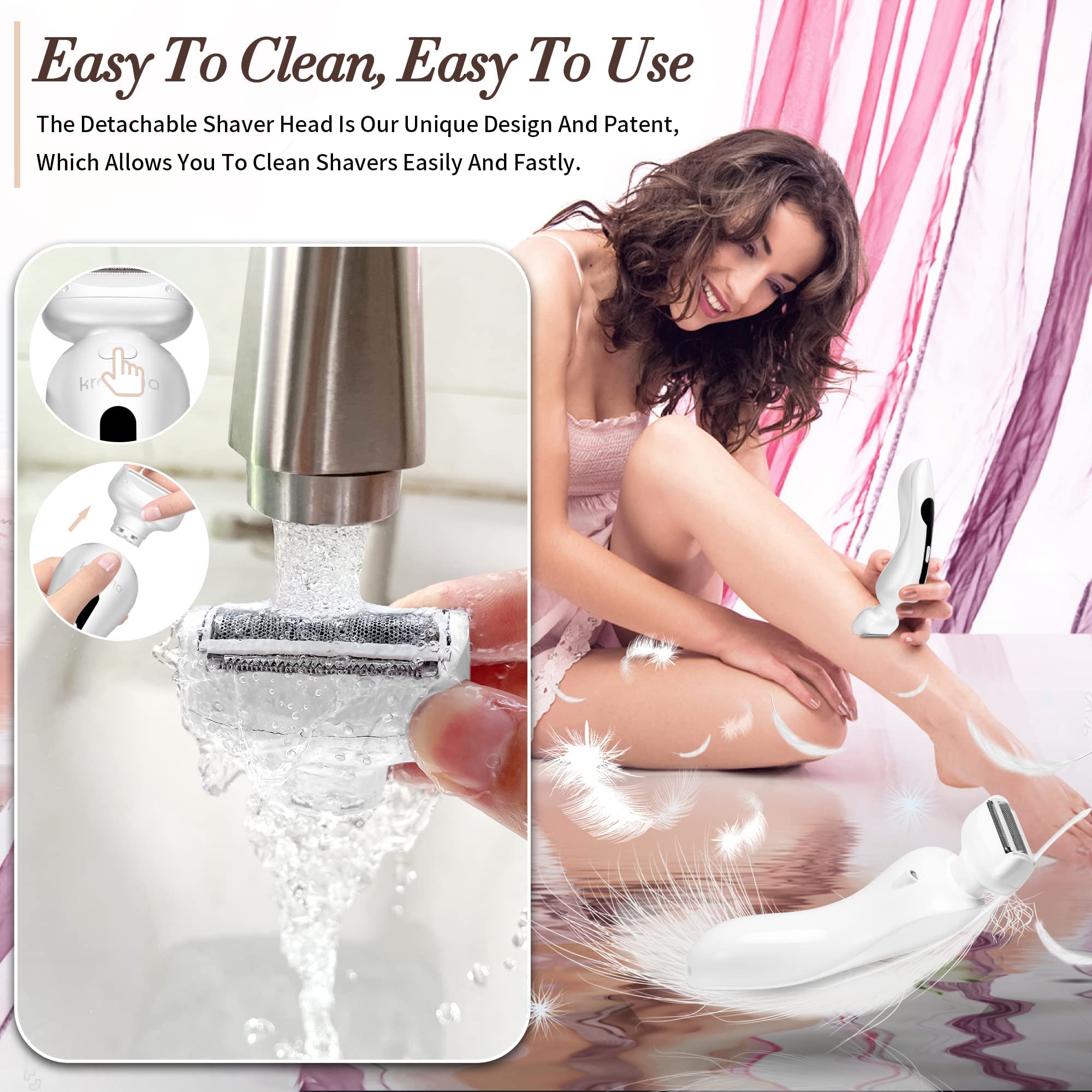 Krovena electric razor USB charging supports convenient power options