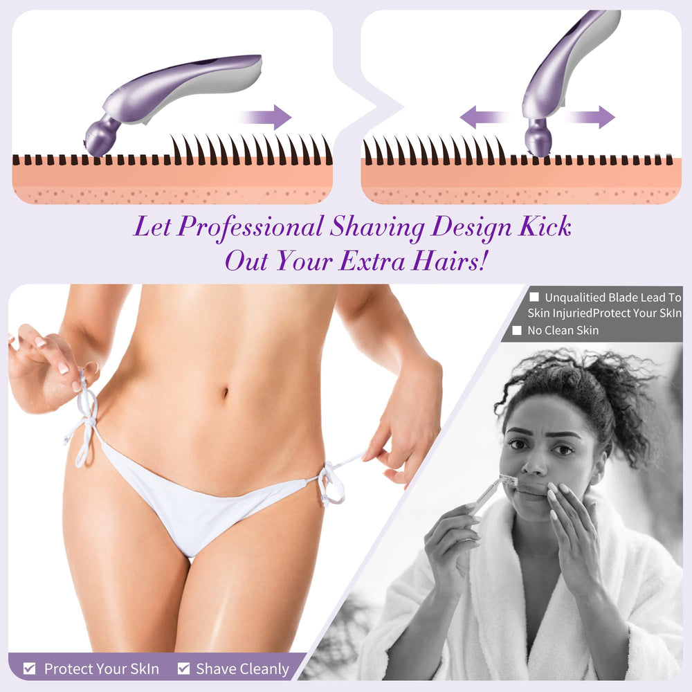 Krovena hypoallergenic blades provide gentle shaving for sensitive skin.