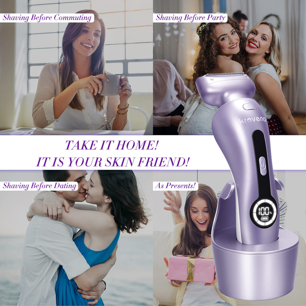 Krovena wet-dry-use shaver supports cordless operation anywhere.