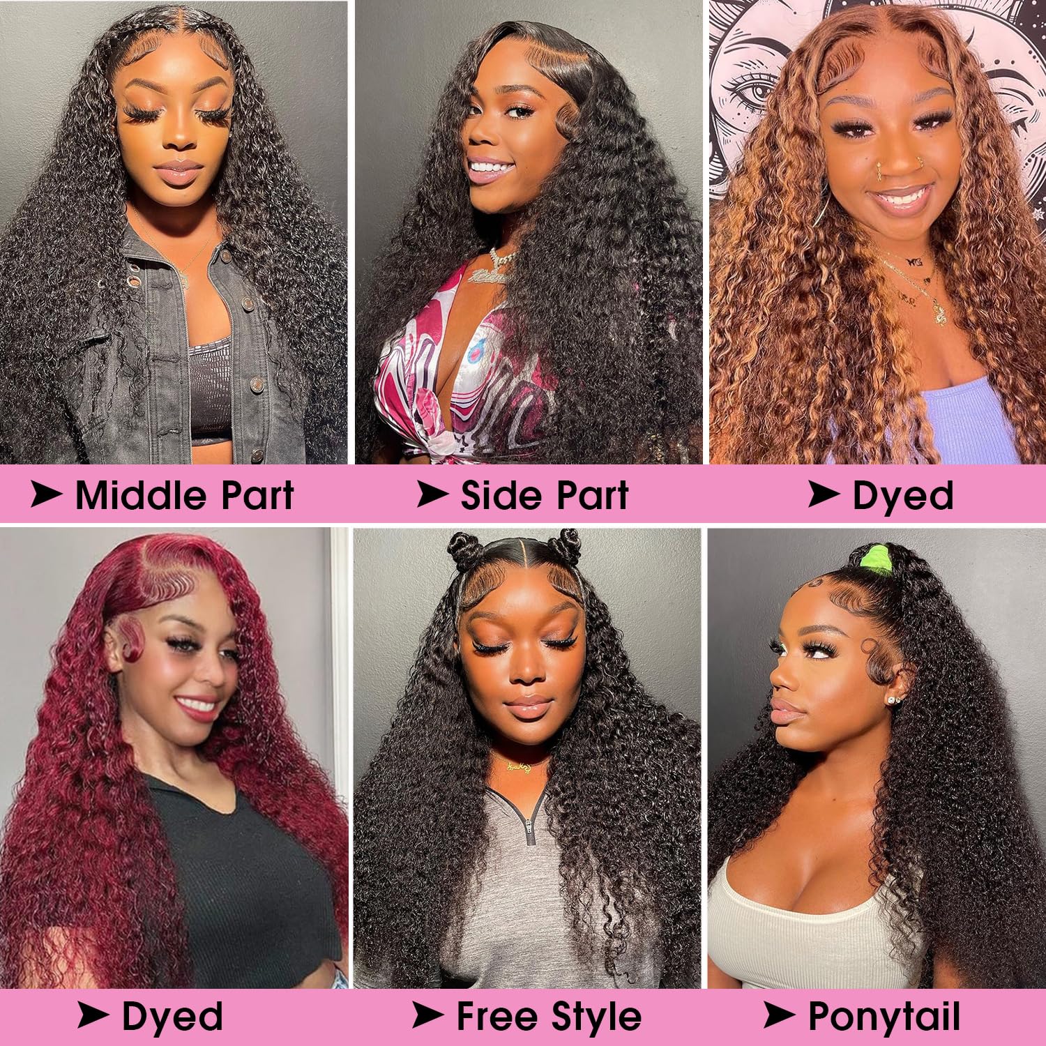 Ksflaae Water Wave styling-ready wig for curling, coloring, and versatile looks.