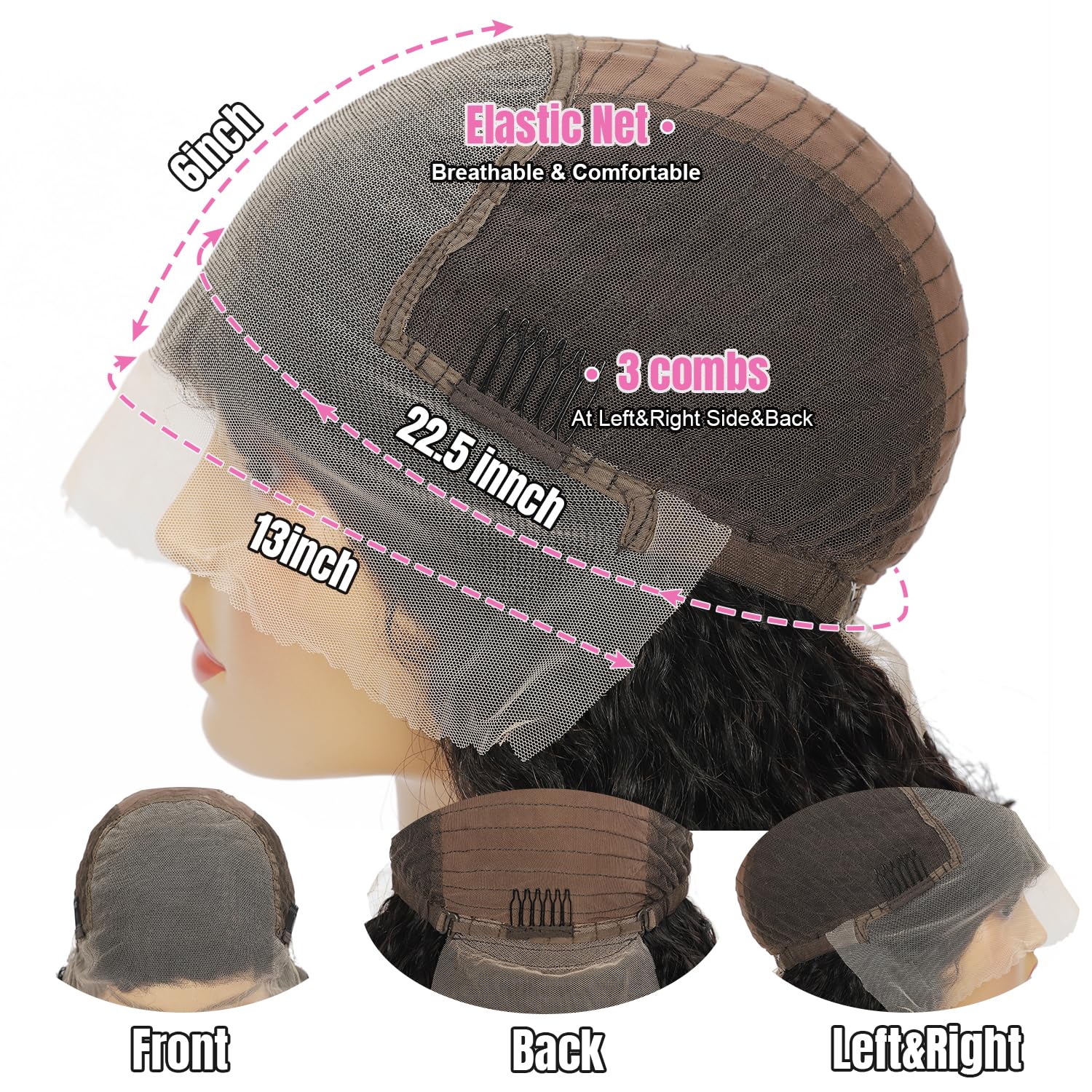 Ksflaae Water Wave wig ideal for weddings and occasions with elegant waves.