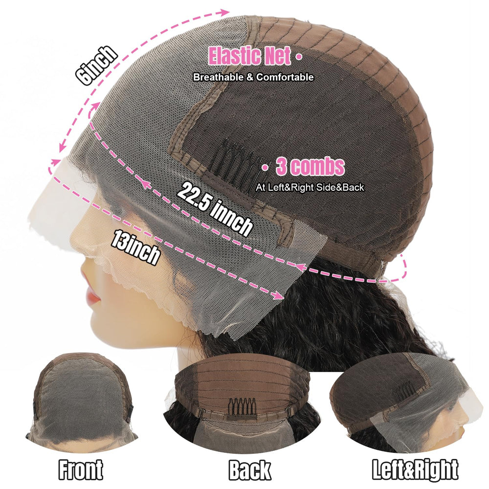 Ksflaae Water Wave wig ideal for weddings and occasions with elegant waves.