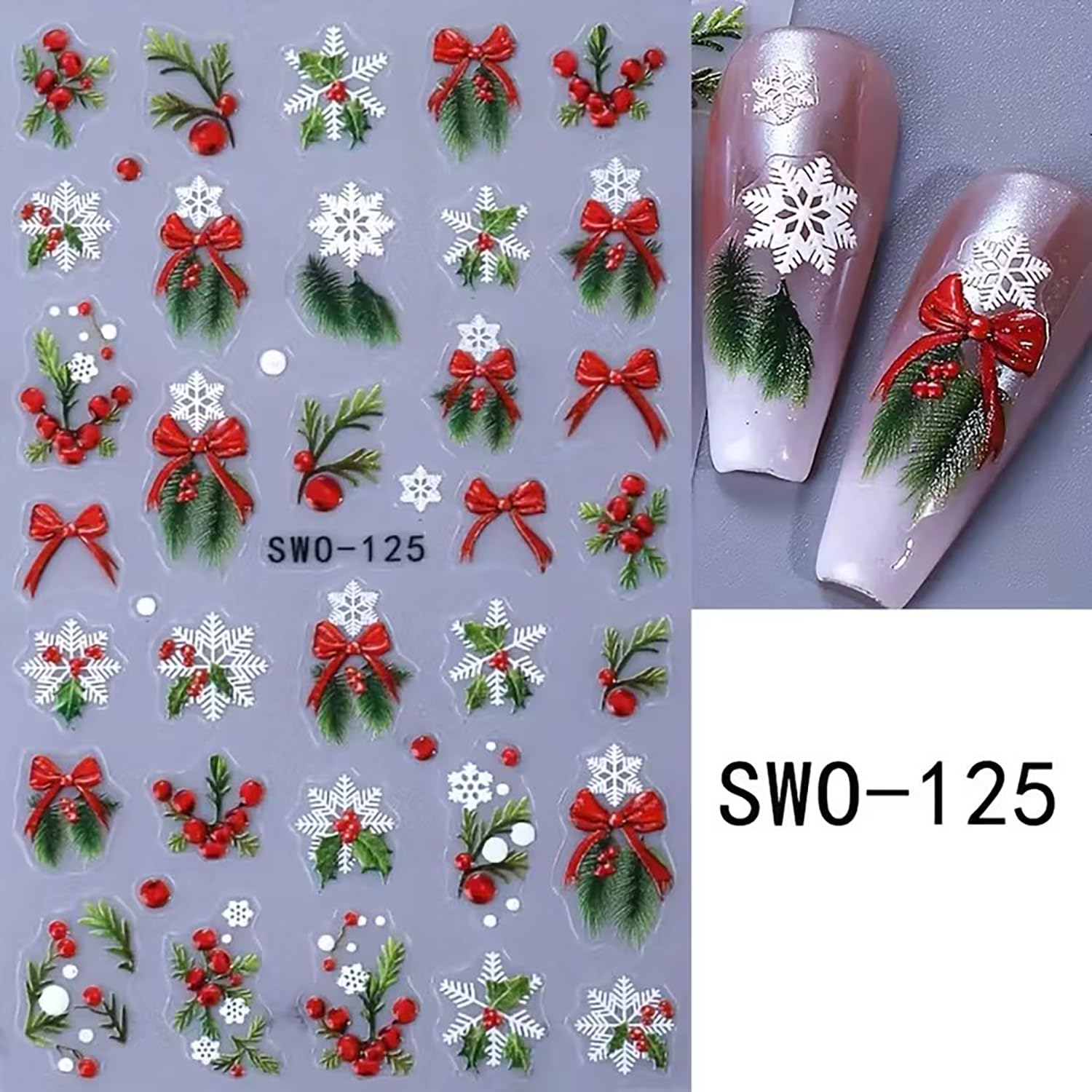 KSTBJN snowflake designs add seasonal charm to nails and accessories