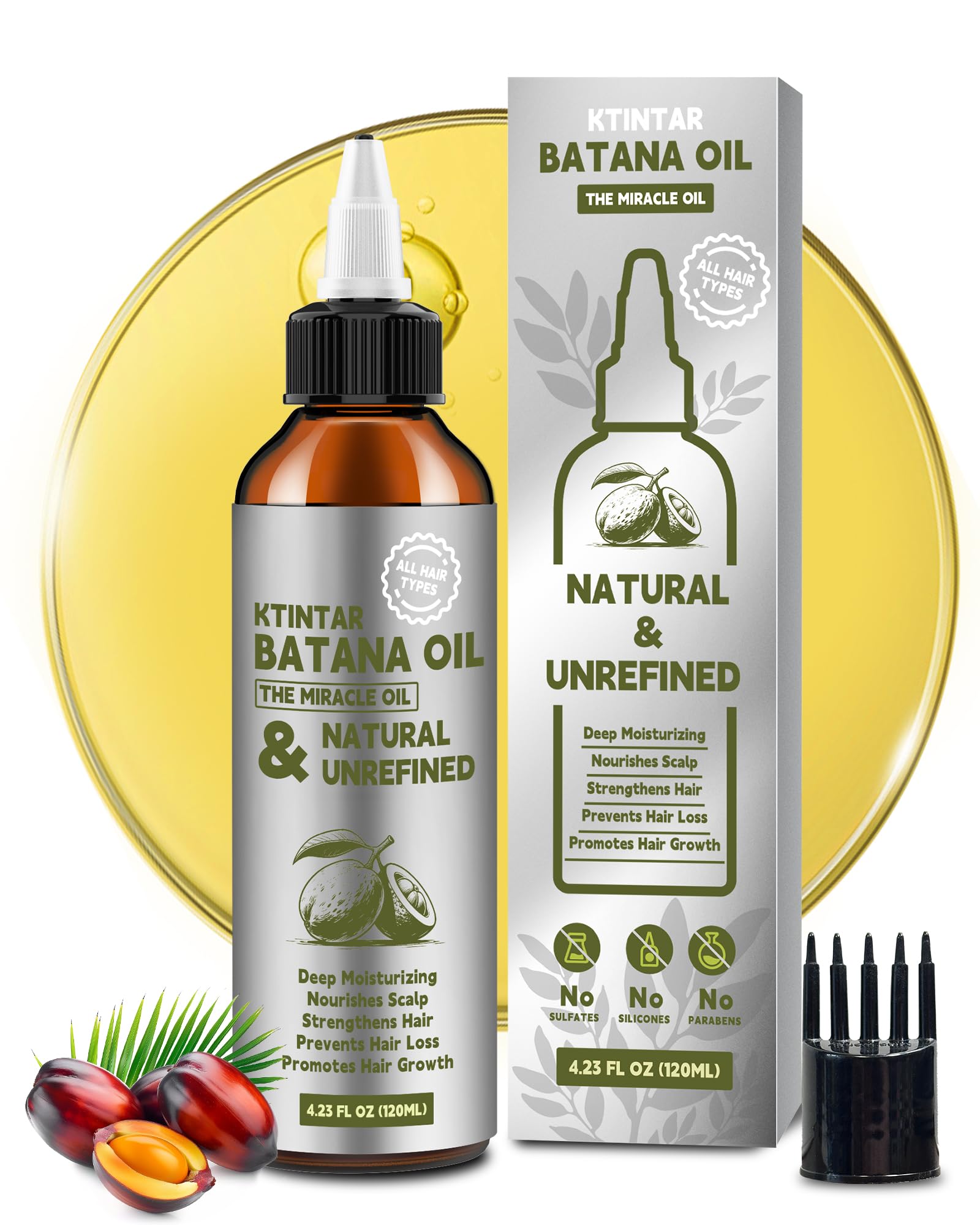 Ktintar Batana Oil bottle — pure Honduran nourishment for healthier, stronger hair