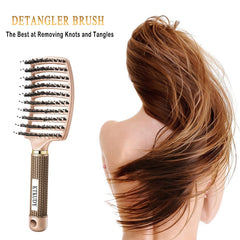 KTKUDY vented detangler brush showing airflow design for faster drying and even texture.