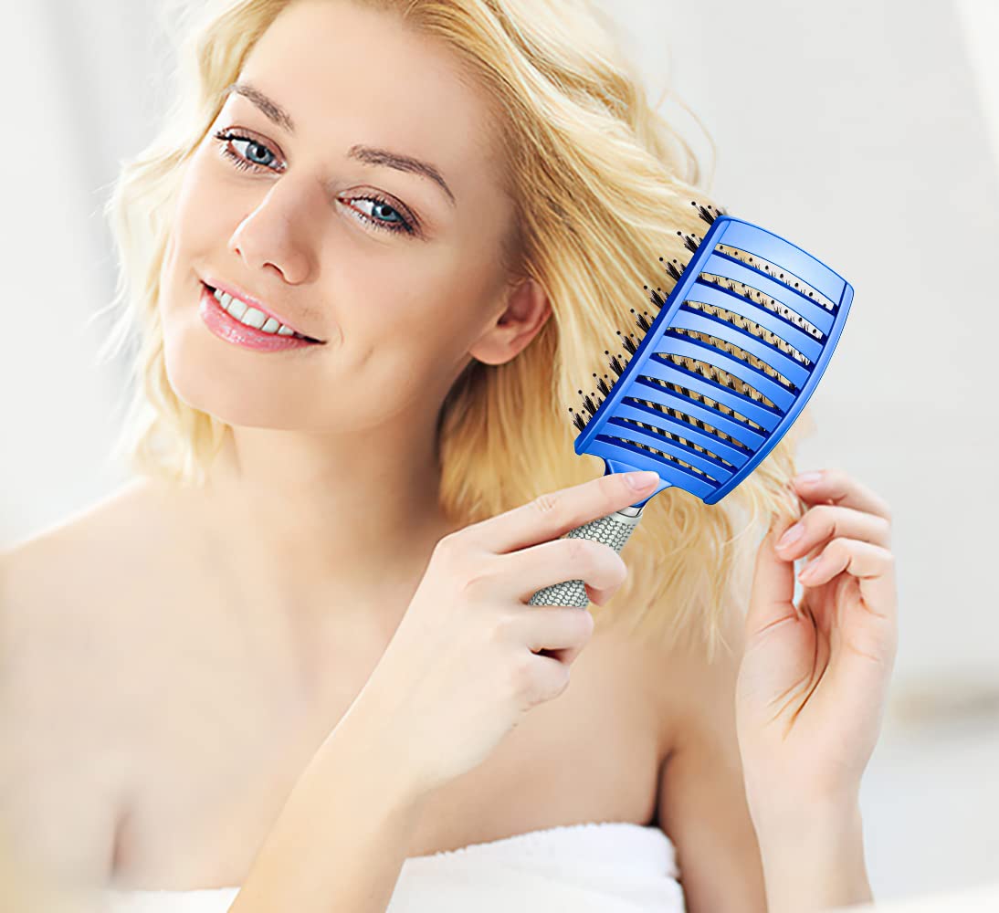 KTKUDY Detangling Brush child-friendly design suitable for kids' hair routines.