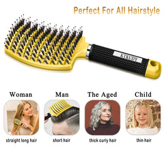 KTKUDY detangling brush showing soft bristles reducing pulling