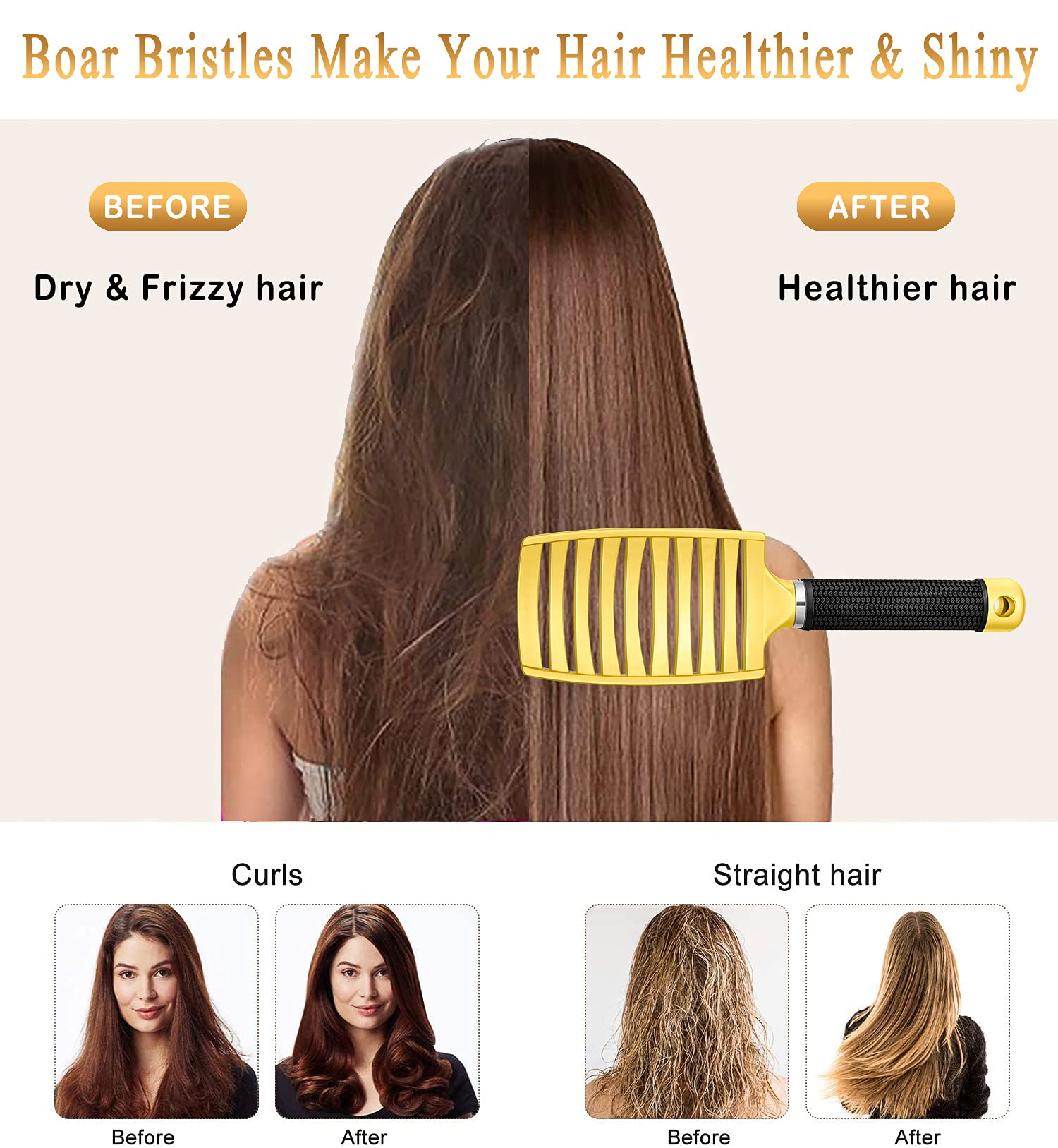 KTKUDY detangling brush vented design speeds drying on wet or dry hair