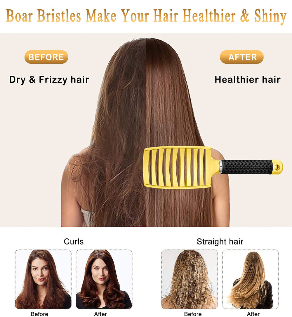 KTKUDY detangling brush vented design speeds drying on wet or dry hair
