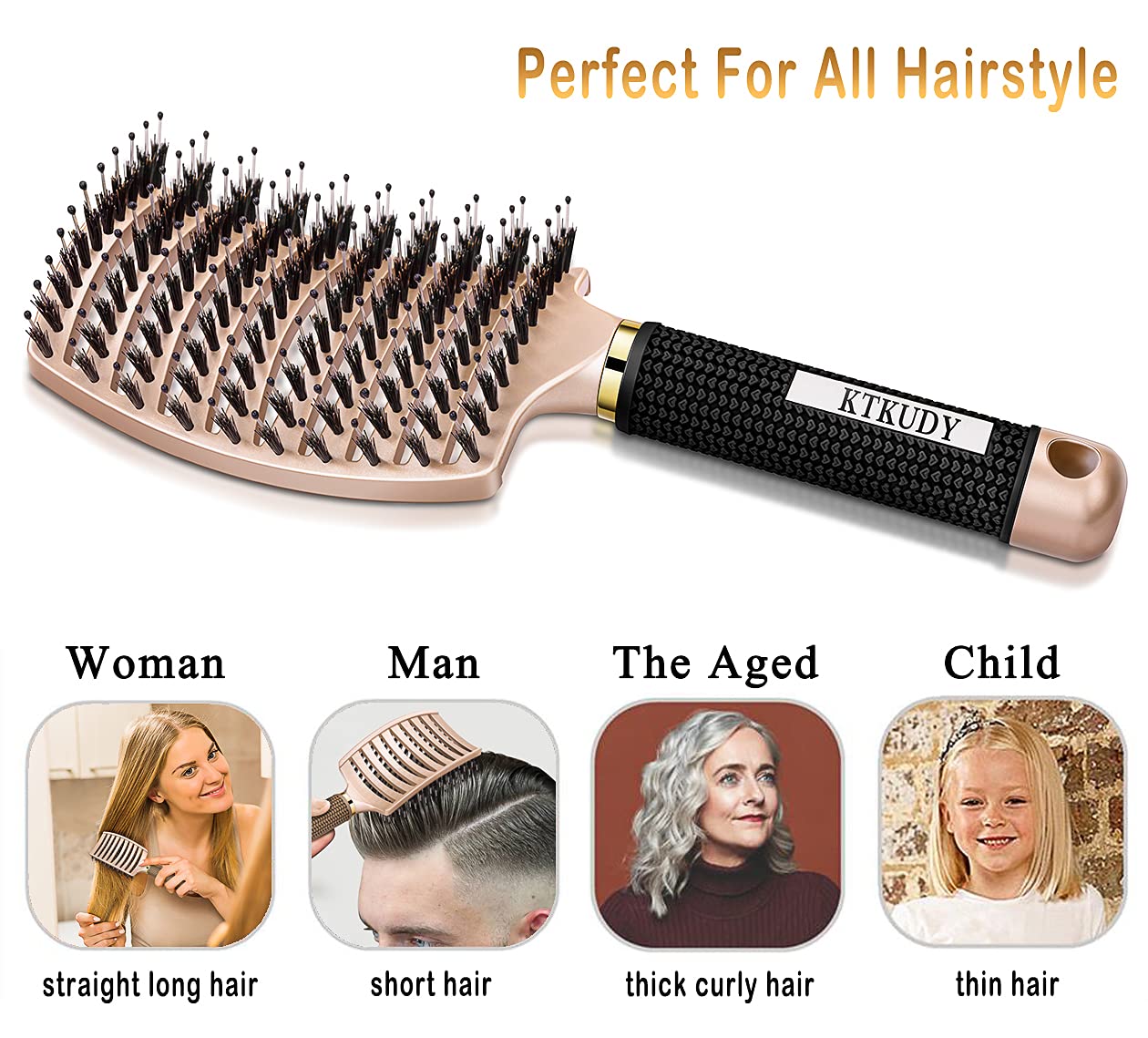 KTKUDY gift-ready detangler brush displayed as a thoughtful gift option.