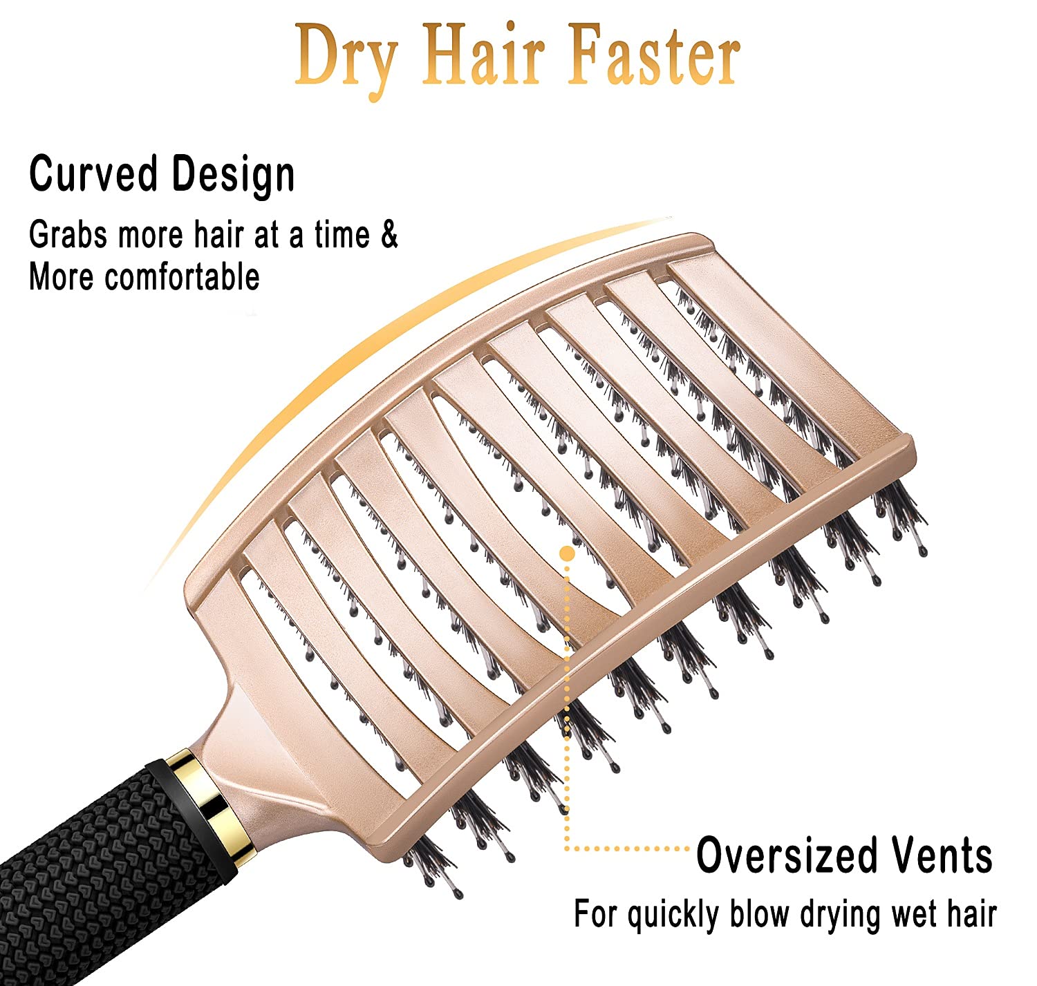 KTKUDY kids and adults detangler in hands during brushing.