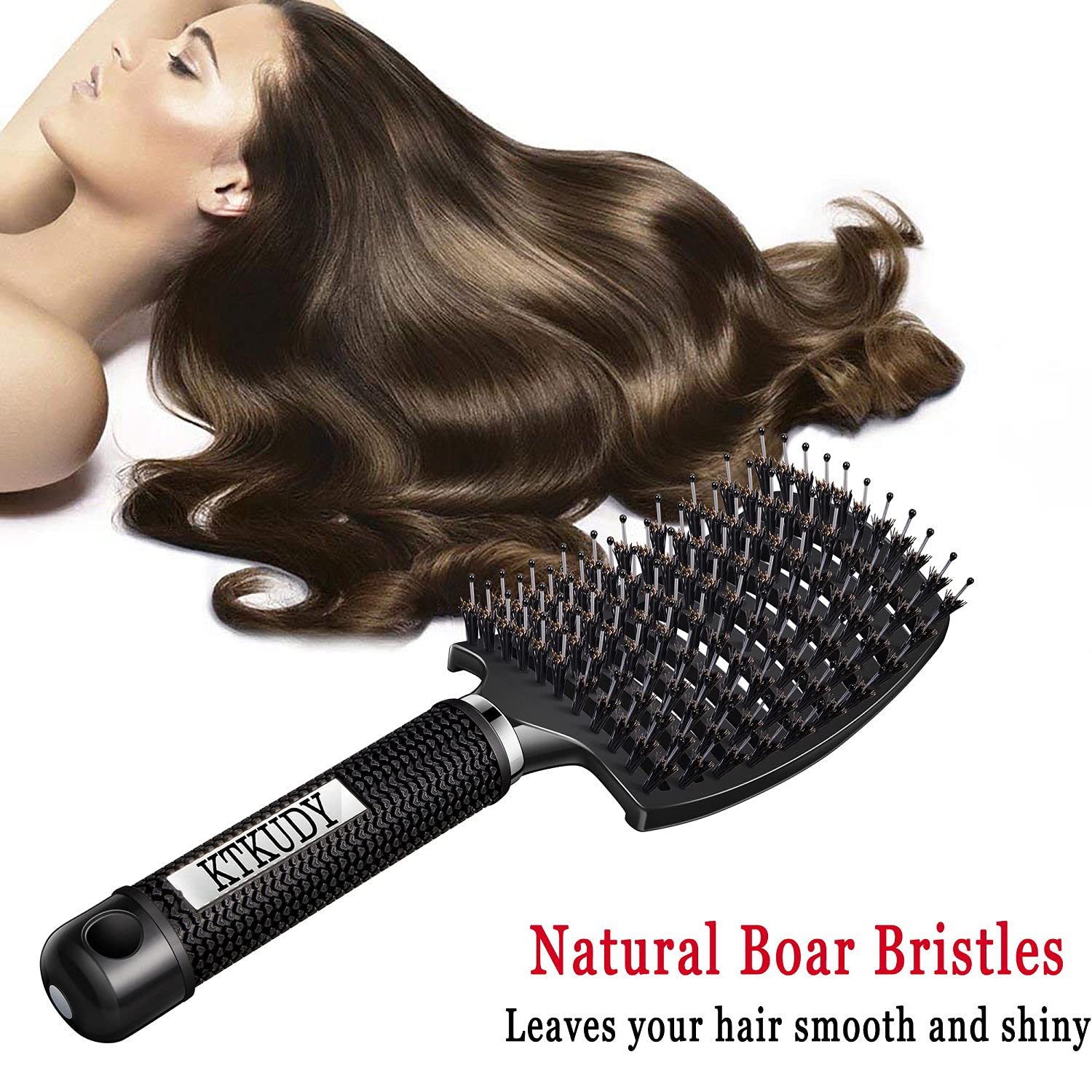 KTKUDY vented detangler brush enables quick drying with better airflow.