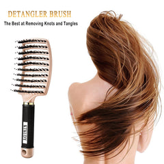 KTKUDY vented detangler brush demonstrates fast drying with breathable vents.