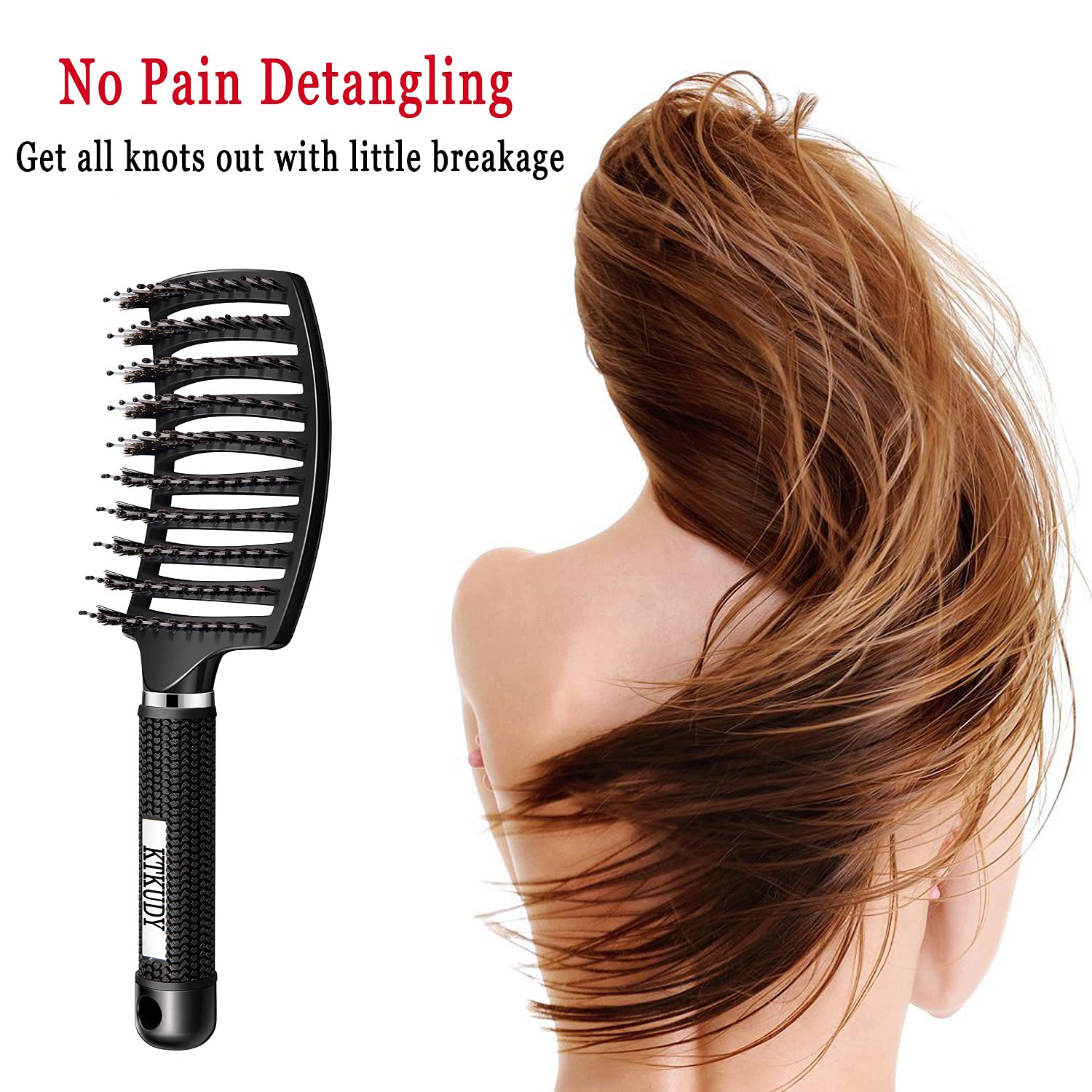 KTKUDY wet and dry use detangler for versatile hair care routine.