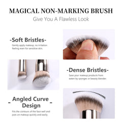Kugge aluminum ferrule brush no shedding for lasting performance.