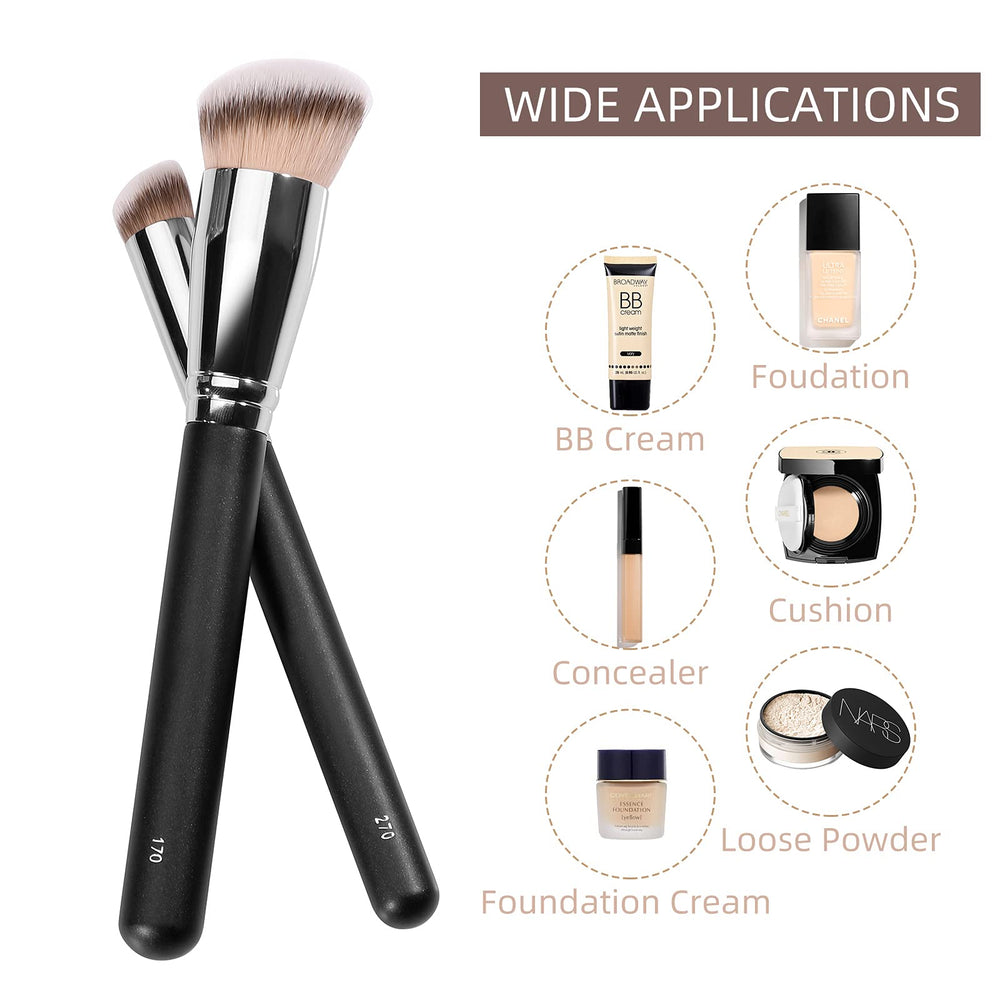 Kugge liquid-to-powder brush versatility for seamless skin finish.