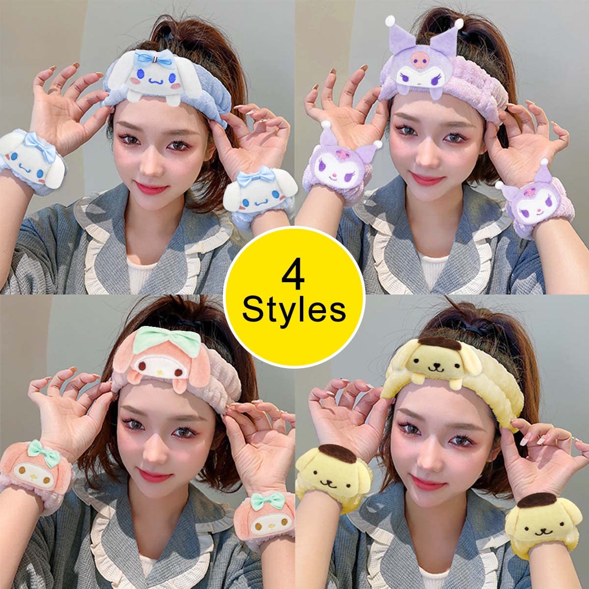 Kugiter elastic headband holds hair firmly during showers and routines.