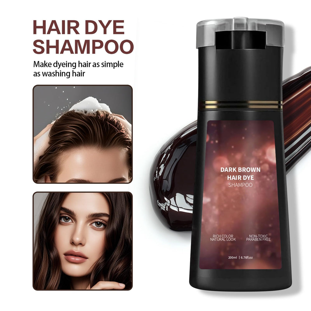 KUKSY Hair Color Dye Shampoo gray-coverage result under natural light.