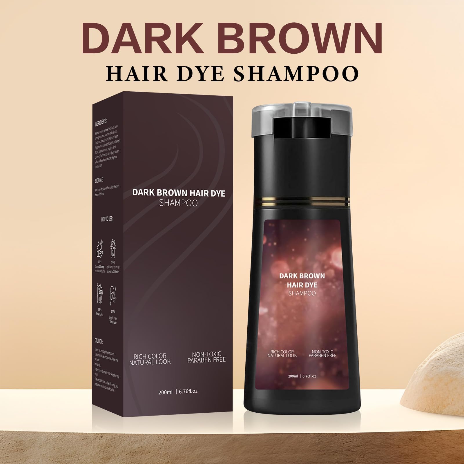 KUKSY Hair Color Dye Shampoo glossy, vibrant-looking hair after use.