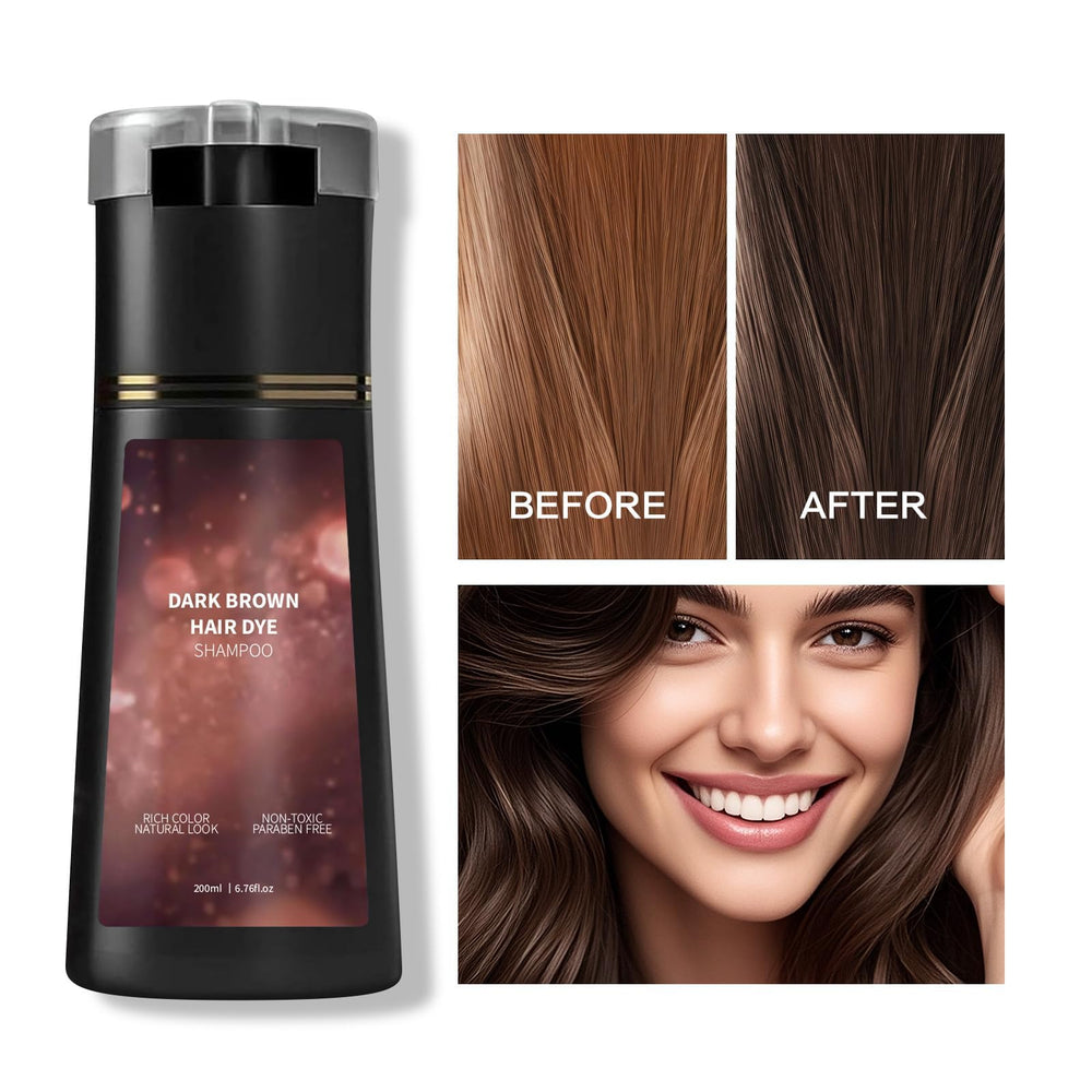 KUKSY Hair Color Dye Shampoo applied to wet hair for easy, even coverage.