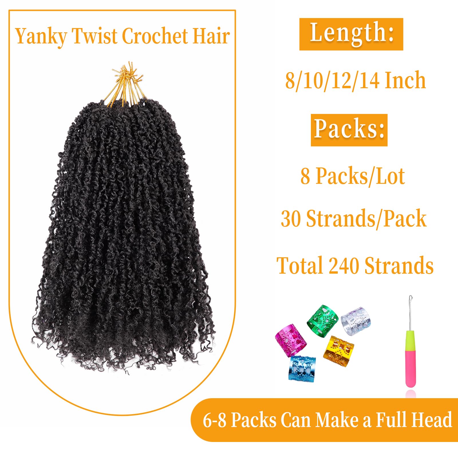 Kulayss pre-looped Yanky Twist close-up shows realistic texture for natural looks.