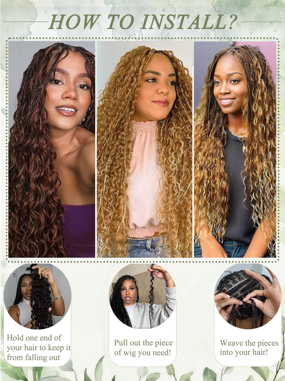 KULYMUWIG bleached-dyed-ready bulk hair demonstrates versatile color options.