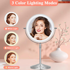 KuMers rechargeable mirror with USB charging for cordless, on-the-go use