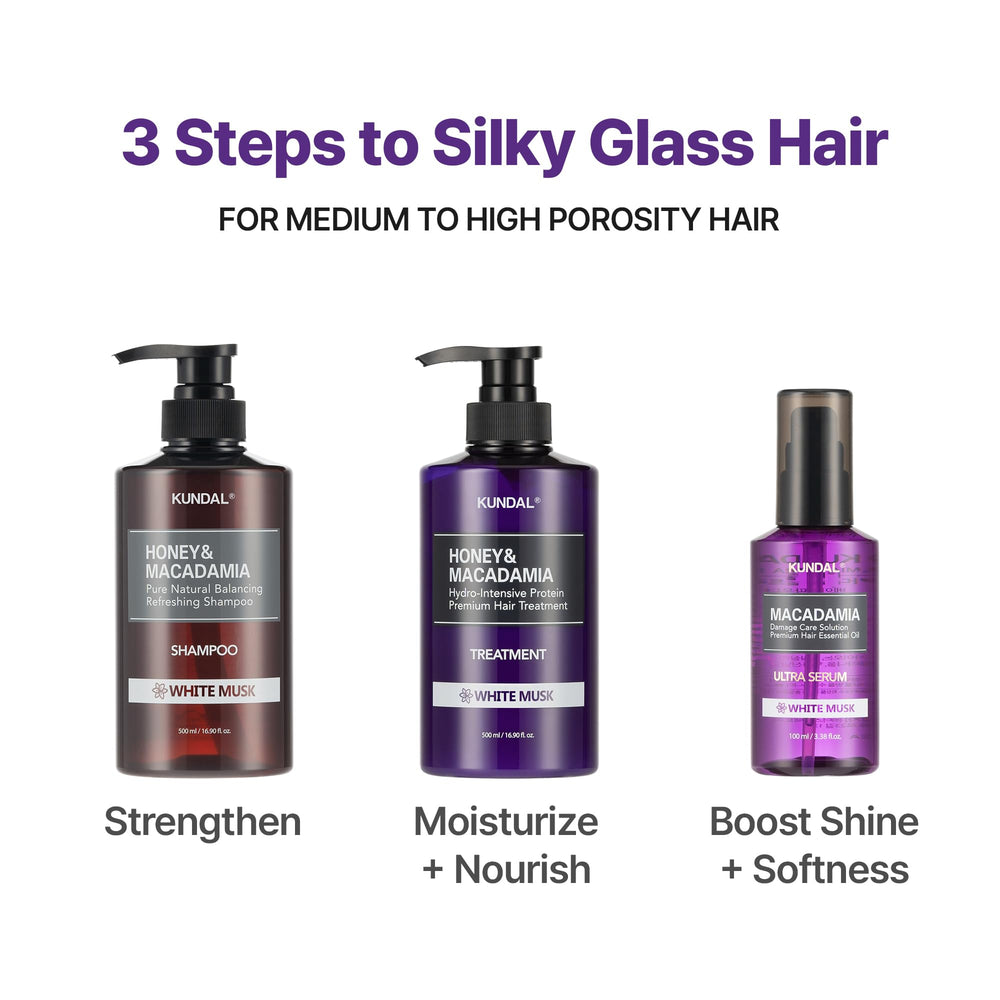 KUNDAL argan oil feature in the formula highlights nourished ends.