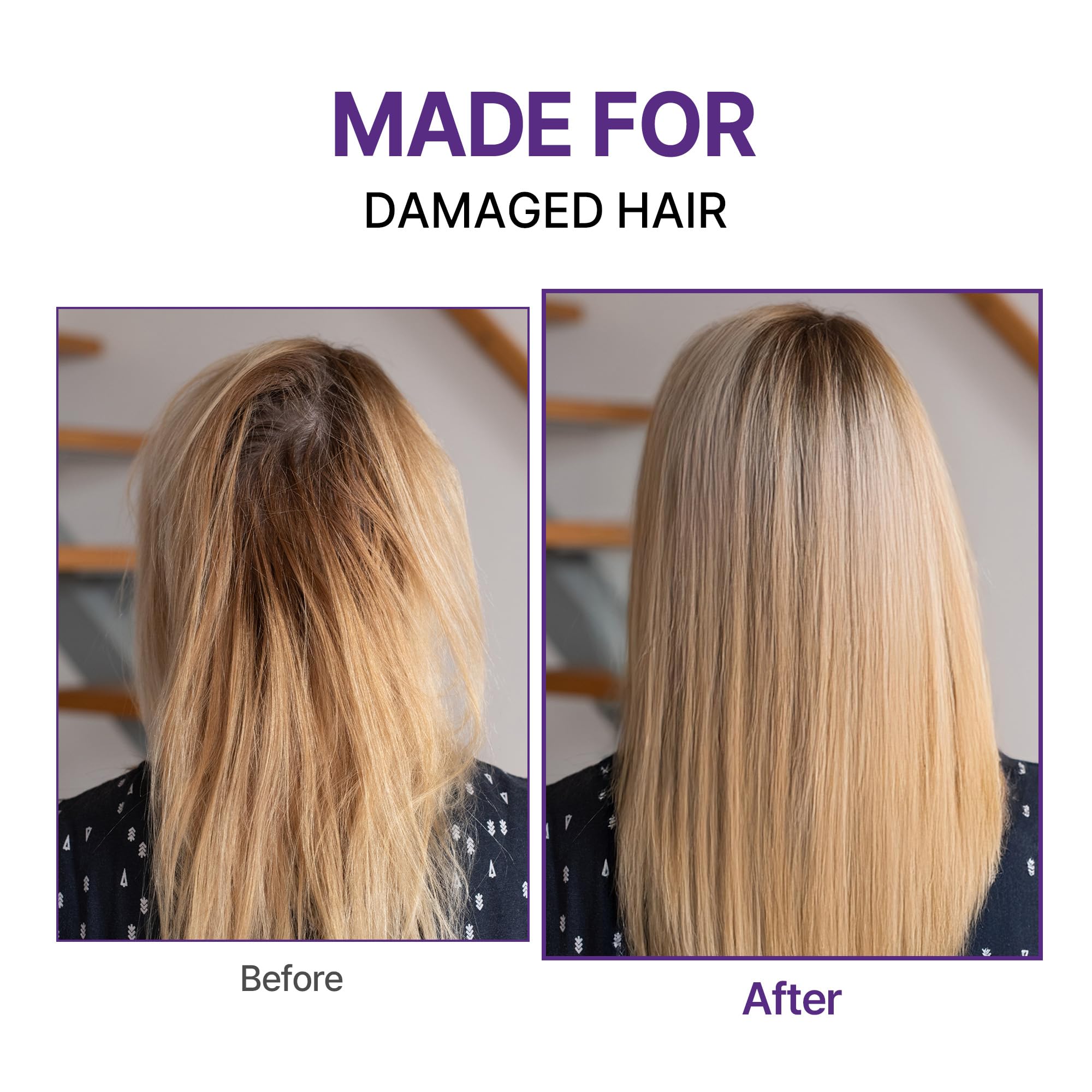 KUNDAL Damage Repair Serum applying evenly across hair strands for smoothness.