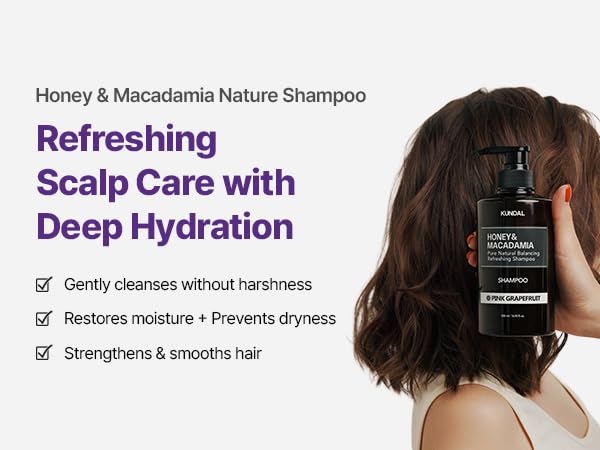 KUNDAL Forty-four extracts shampoo bottle hints at revitalizing hair benefits beyond cleansing